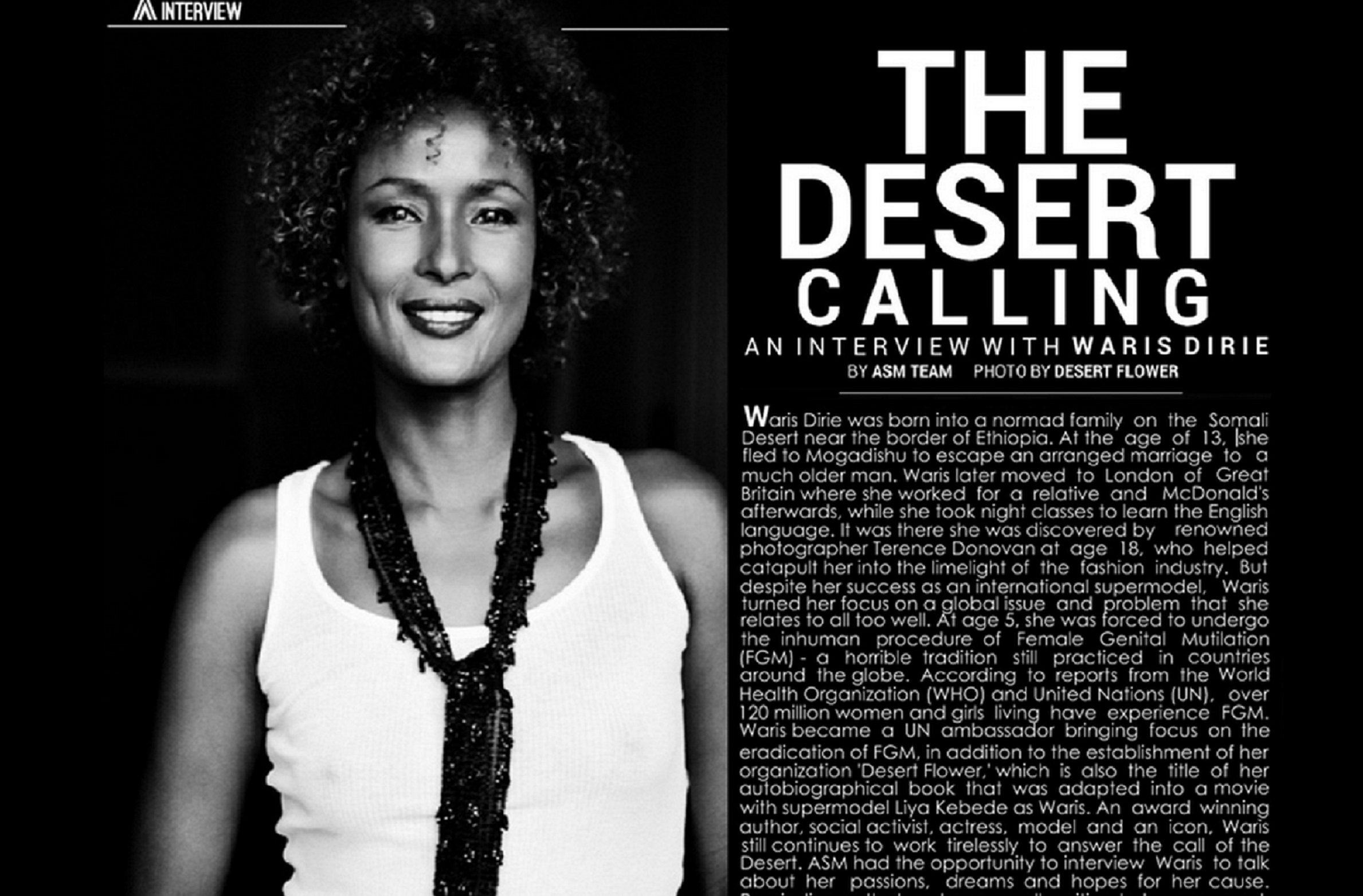 Waris Dirie im “Afrostyle Magazine“